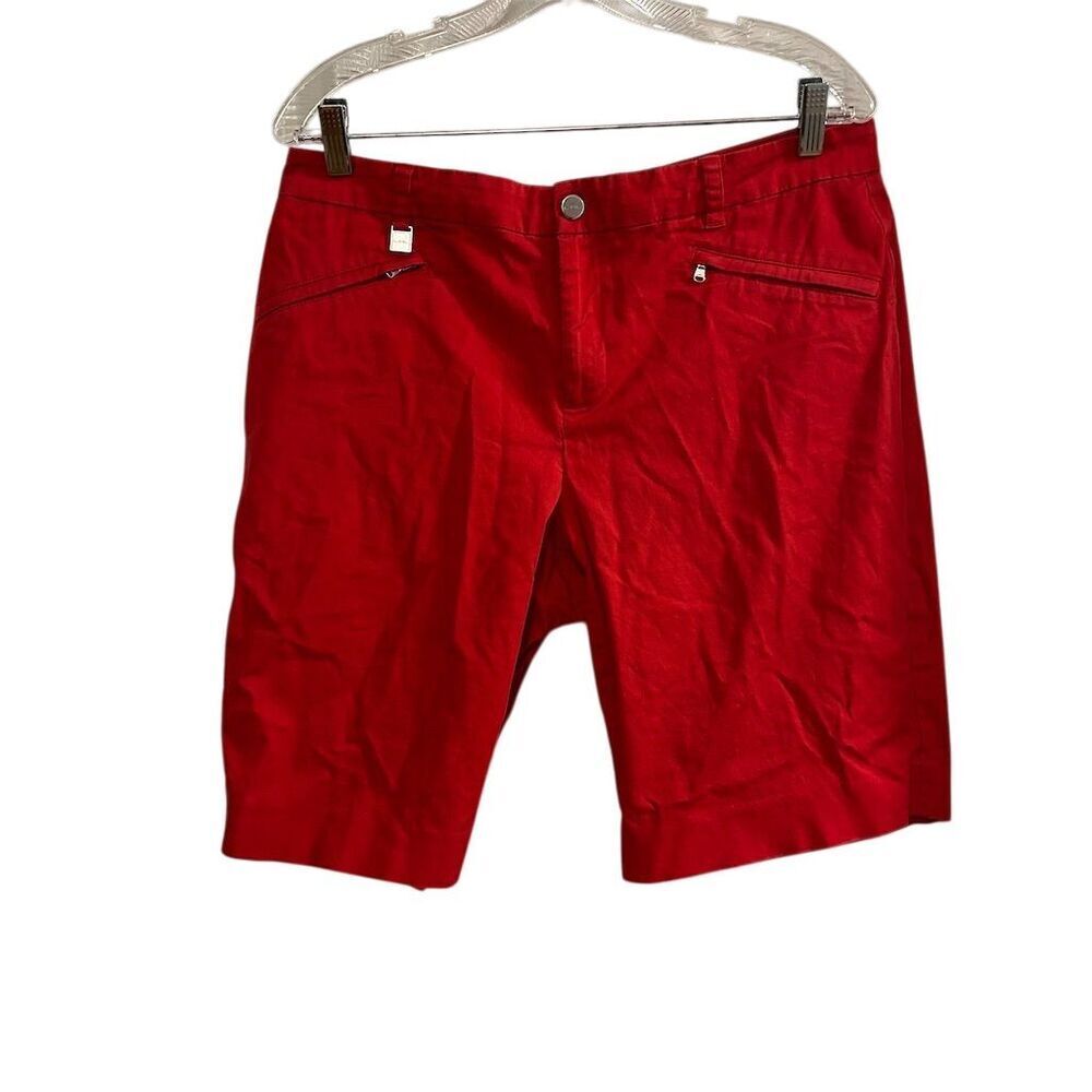 Lauren Ralph Lauren Women's Red Casual Shorts Size 10 Zip Pockets